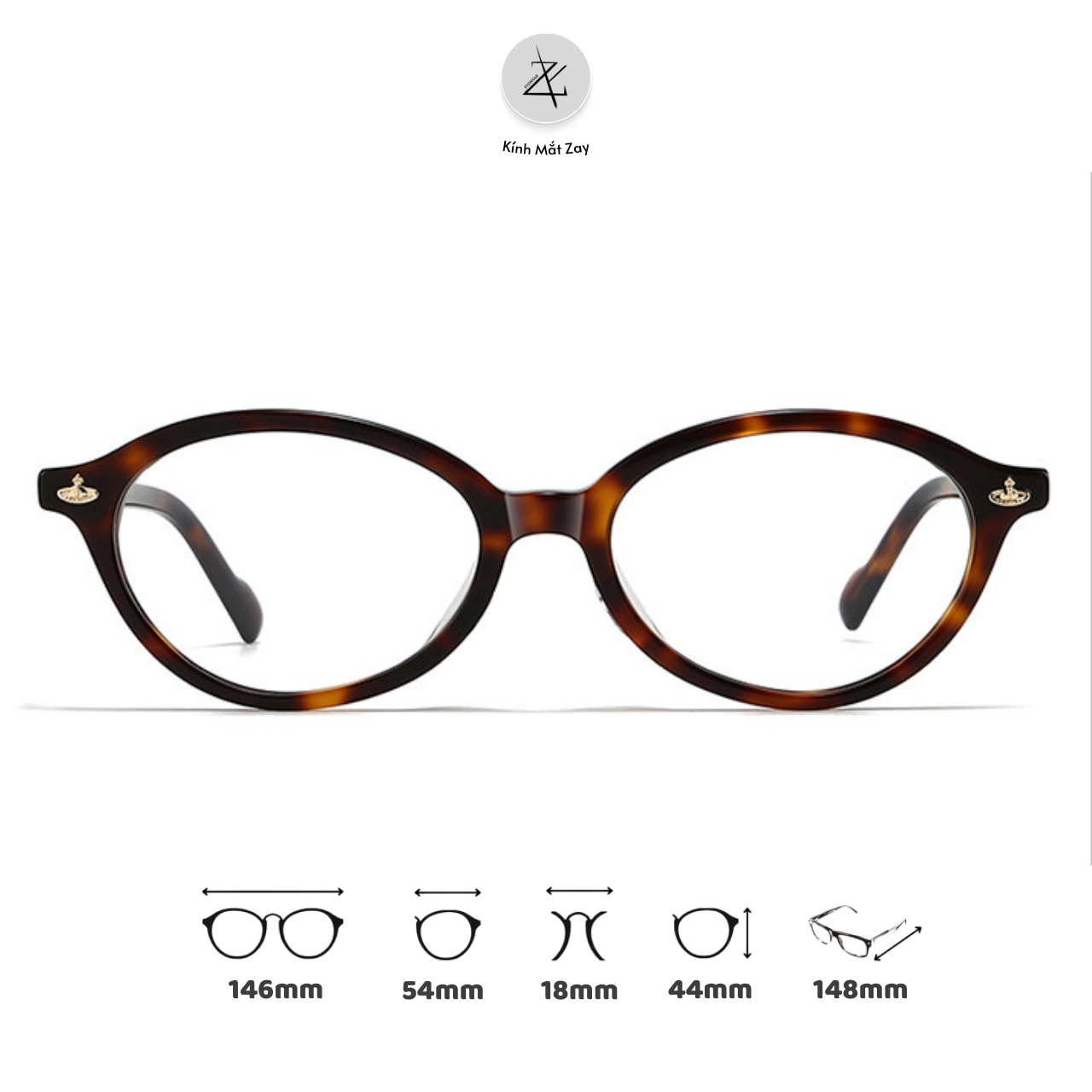  Gọng kính BC 2237 dáng oval nhựa acetate cao cấp 