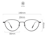  Gọng kính 30885 dáng mắt mèo titanium cao cấp 
