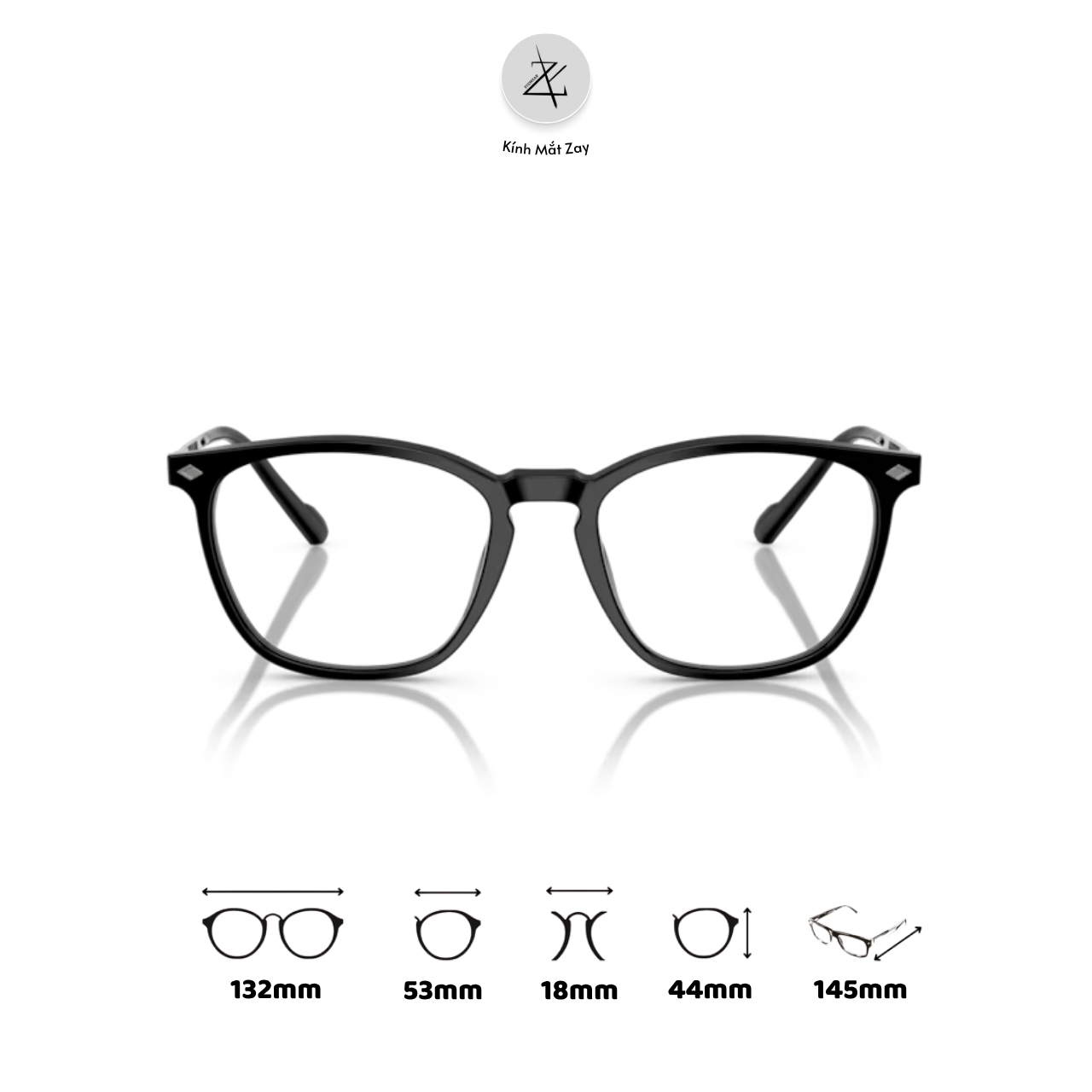  Gọng kính Vogue 0VO5614 dáng vuông nhựa Acetate chính hãng fullbox 