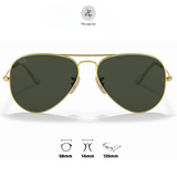  Kính mát RayBan 0RB3025 dáng phi công kim loại chính hãng fullbox 