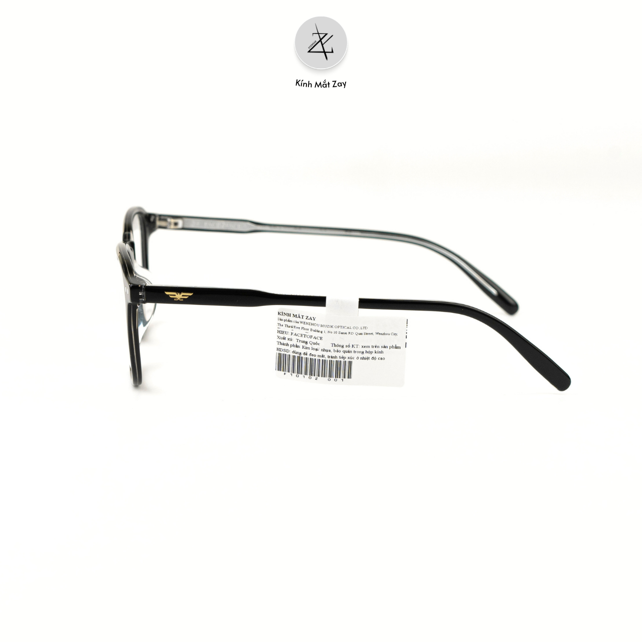  Gọng kính Face2face F15430 dáng vuông nhựa Acetate chính hãng fullbox 