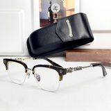  Gọng kính nửa khung Chrome Hearts CH8220 dáng vuông titanium cao cấp fullbox 