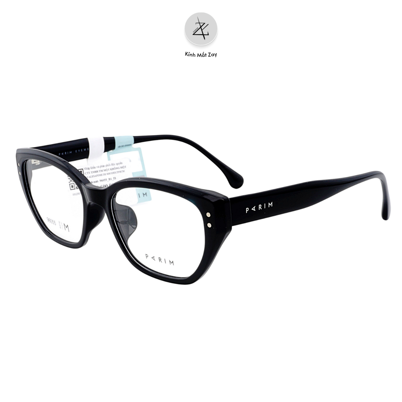  Gọng kính Clip On Parim 96055 dáng mắt mèo nhựa acetate fullbox chính hãng 