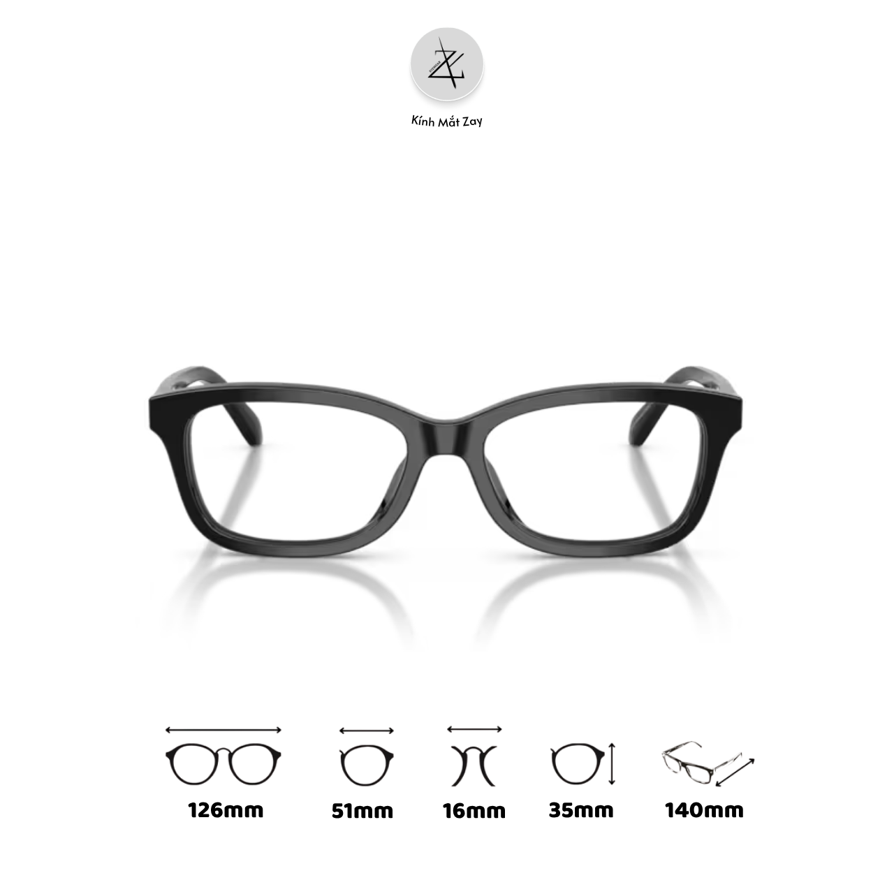  Gọng kính Coach 0HC6275U dáng chữ nhật nhựa Acetate chính hãng fullbox 