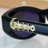  Kính mát Chrome Hearts Blaster dáng mắt mèo acetate cao cấp fullbox 