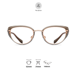 Gọng kính Molsion MA6032 dáng mắt mèo nhựa acetate & titanium chính hãng fullbox