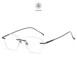  Gọng khoan không viền 8925 dáng mắt mèo titanium cao cấp 