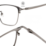  Gọng kính Zay Eyewear 89557 dáng vuông nửa khung Titanium phong cách Hàn Quốc 