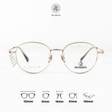  Gọng kính ROVANIFA 32037 dáng tròn titanium chính hãng 