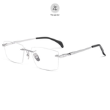 Gọng khoan không viền BWT7532 dáng đa giác titanium cao cấp
