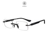  Gọng khoan không viền Chrome Hearts CH8130 dáng chữ nhật titanium cao cấp full box 