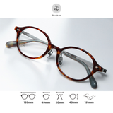  Gọng kính Zay Eyewear V6006T dáng oval nhựa acetate phong cách Hàn Quốc 