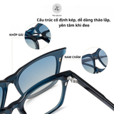  Kính râm cận thời trang S34208 clip on 2 in 1 chống tia UV 