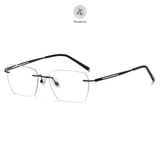  Gọng khoan không viền 5019 dáng đa giác titanium cao cấp 