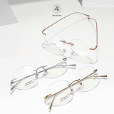 Gọng kính Zay Eyewear 231604 dáng tròn titanium cao cấp
