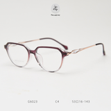  Gọng kính Zay Eyewear G6023 dáng mắt mèo nhựa TR90 & kim loại 