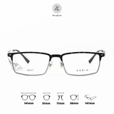  Gọng kính Parim 84017 dáng Chữ nhật Tr90 titanium fullbox chính hãng 