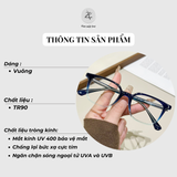  Gọng kính Zay Eyewear 8032 dáng vuông nhựa TR90 phong cách hàn quốc 