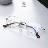  Gọng kính Zay Eyewear 30911Y dáng oval Titanium phong cách Hàn Quốc 