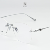  Gọng khoan không viền Chrome Hearts CH2067 dáng đa giác titanium cao cấp full box 