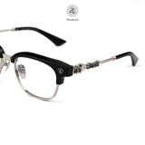  Gọng kính nửa khung Chrome Hearts CH8224 dáng vuông titanium cao cấp fullbox 