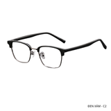  Gọng kính nửa khung 8902 dáng vuông nhựa & titanium cao cấp 