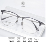  Gọng kính nửa khung Size To BW 7207 dáng vuông titanium cao cấp 