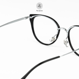  Gọng kính Zay Eyewear 25021 dáng mắt mèo titanium phong cách Hàn Quốc 