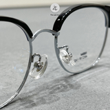  Gọng kính nửa khung 16844 dáng tròn  titanium cao cấp 