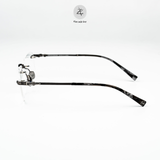  Gọng khoan không viền Chrome Hearts CH8085 dáng chữ nhật titanium cao cấp full box 