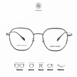  Gọng kính Helen Keller H82610 dáng đa giác Titanium chính hãng fullbox 