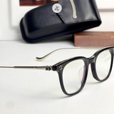 Gọng kính Chrome Hearts CH8221 dáng vuông nhựa acetate + titanium cao cấp fullbox 