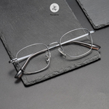  Gọng kính Zay Eyewear 124210 dáng vuông titanium phong cách Hàn Quốc 