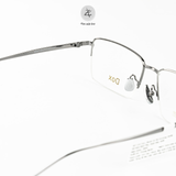 Gọng kính xẻ cước nửa khung Dox 8806 dáng chữ nhật Titanium chính hãng