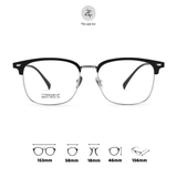  Gọng kính Zay Eyewear 6031 dáng vuông nửa khung Titanium phong cách Hàn Quốc 