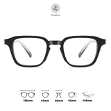  Gọng kính Zay Eyewear F22246 dáng vuông nhựa TR90 phong cách hàn quốc 