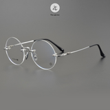  Gọng khoan không viền Chrome Hearts CH5802 dáng tròn titanium cao cấp full box 