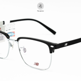  Gọng kính nửa khung New Balance NBO09483Z dáng vuông nhựa & kim loại chính hãng fullbox 