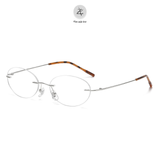  Gọng khoan không viền MY9017 dáng oval titanium cao cấp 