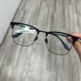  Gọng kính Zay Eyewear 22221 dáng vuông nửa khung Titanium phong cách Hàn Quốc 