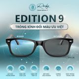  Tròng kính Rocky Edition 9,10 Đổi màu Lọc ánh sáng xanh hạn chế chói cao cấp 1.56, 1.61 ASP chính hãng 