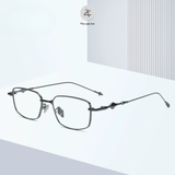  Gọng kính Zay Eyewear 31265 dáng chữ nhật kim loại phong cách Hàn Quốc 
