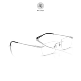 Gọng khoan không viền RayBan 0RX8781D dáng chữ nhật Titanium chính hãng fullbox