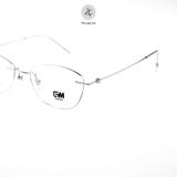 Gọng khoan không viền GAMA MY9047 dáng mắt mèo Titanium chính hãng