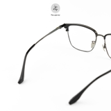  Gọng kính Zay Eyewear T 18320 dáng vuông nửa khung Titanium phong cách Hàn Quốc 