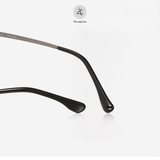  Gọng kính Zay Eyewear 89557 dáng vuông nửa khung Titanium phong cách Hàn Quốc 