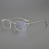 Gọng khoan không viền Chrome Hearts CH8114 dáng đa giác titanium cao cấp fullbox 