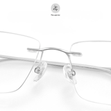  Gọng khoan không viền 6087 dáng vuông titanium cao cấp 