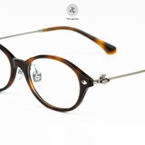  Gọng kính V8008T dáng mắt mèo nhựa acetate & titanium cao cấp 