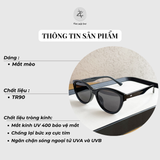  Kính mát 6118 dáng mắt mèo nhựa TR90 dẻo Hàn Quốc 